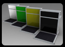 Framelock portable counters displayed in White, Green, Yellow and Black Colours