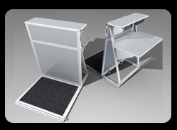 Front and Reverse Views. Reverse view shows Shelving at rear of counter.